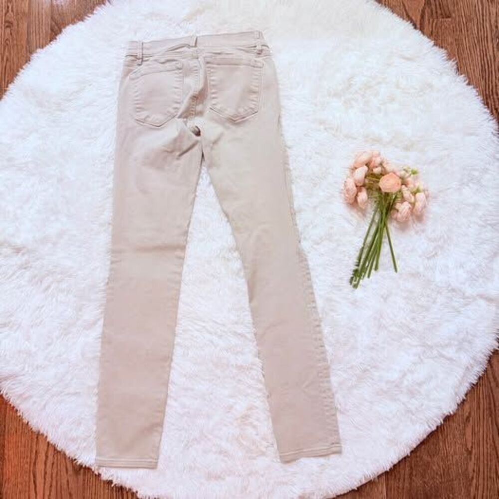 LOFT Beige Skinny Jeans Neutral Stretch Denim Size 00 - Picture 4 of 10